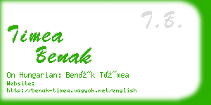 timea benak business card